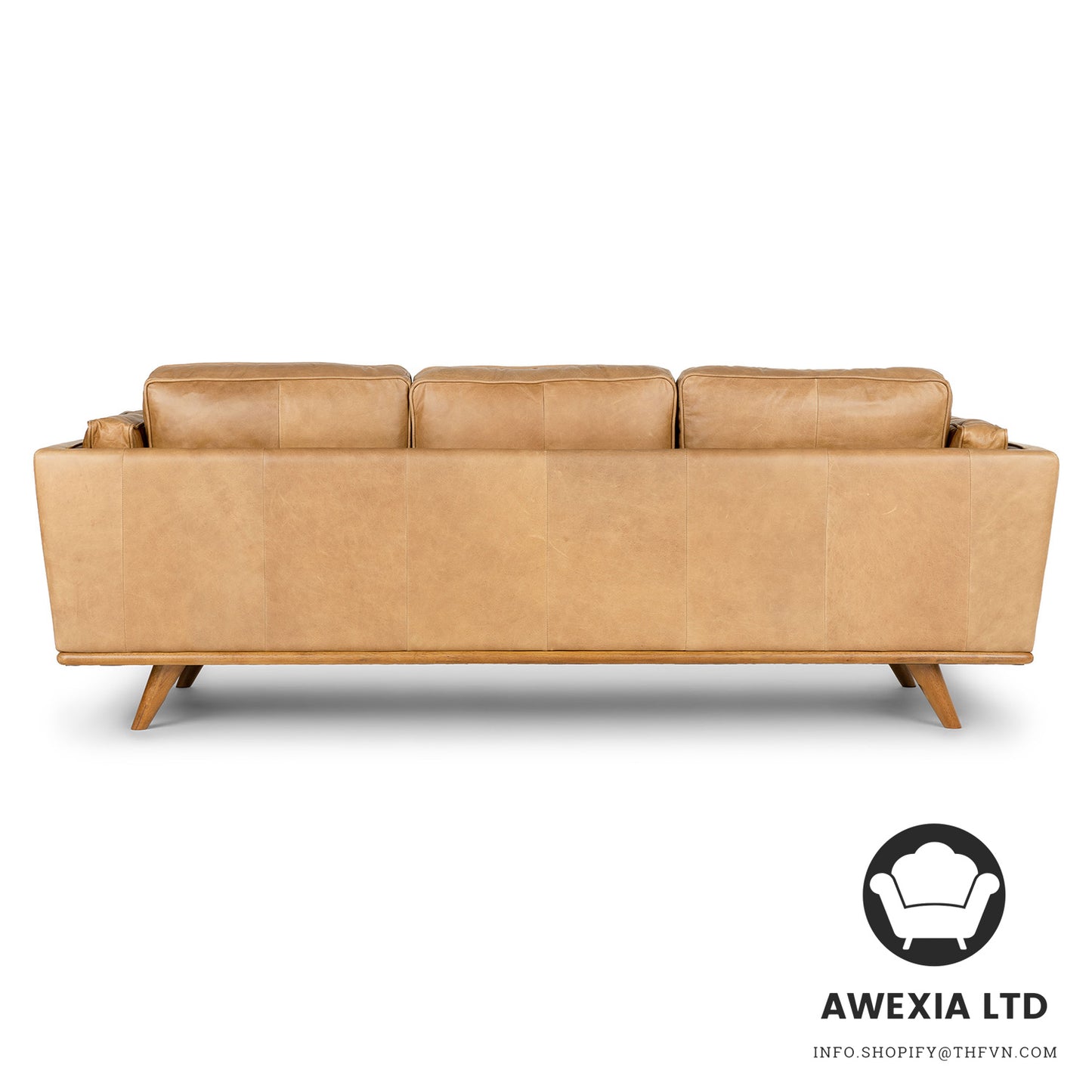 Leather Right Sectional - Charme Tan